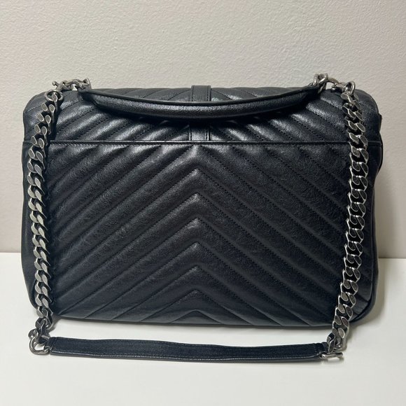 SOLD ON MERC YSL Yves Saint Laurent Large Matelasse Chevron College Bag - Picture 10 of 13